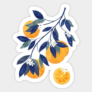 Mediterranean orange branch Sticker